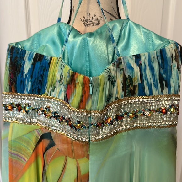 Gorgeous Chiffon Floor Length Prom Dress - Sz 3/4 - Picture 5 of 8